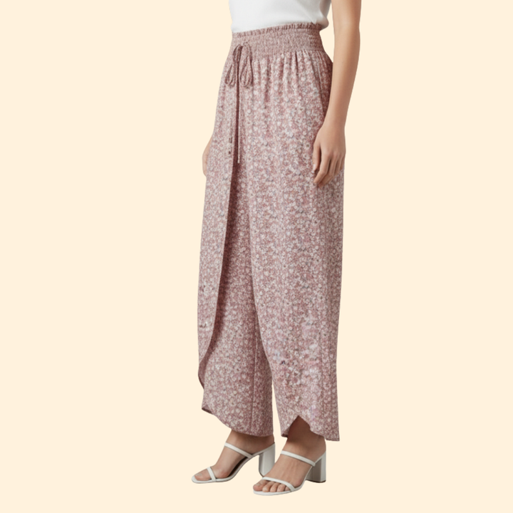 Women’s Loose Fit Pants with Printed Design
