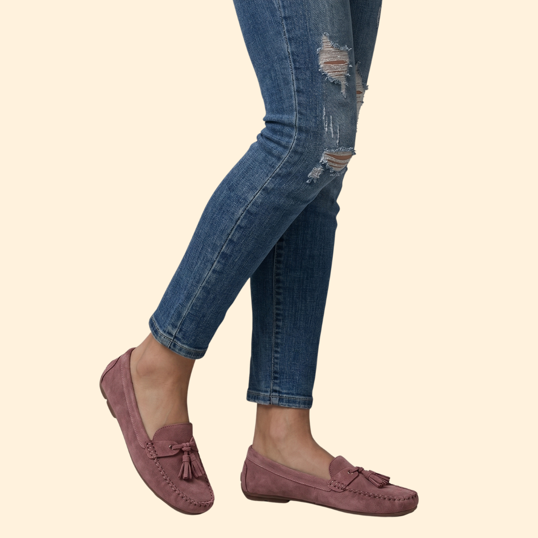 Women’s Suede Loafers with Tassel Detail