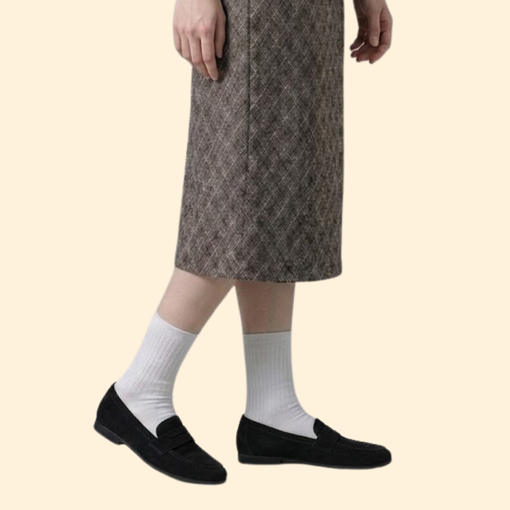 Women’s Suede Loafers with Strap