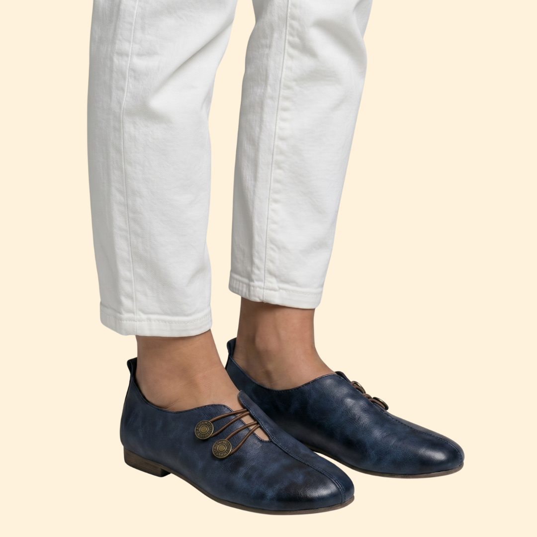 Women’s Suede Loafers with Buttons