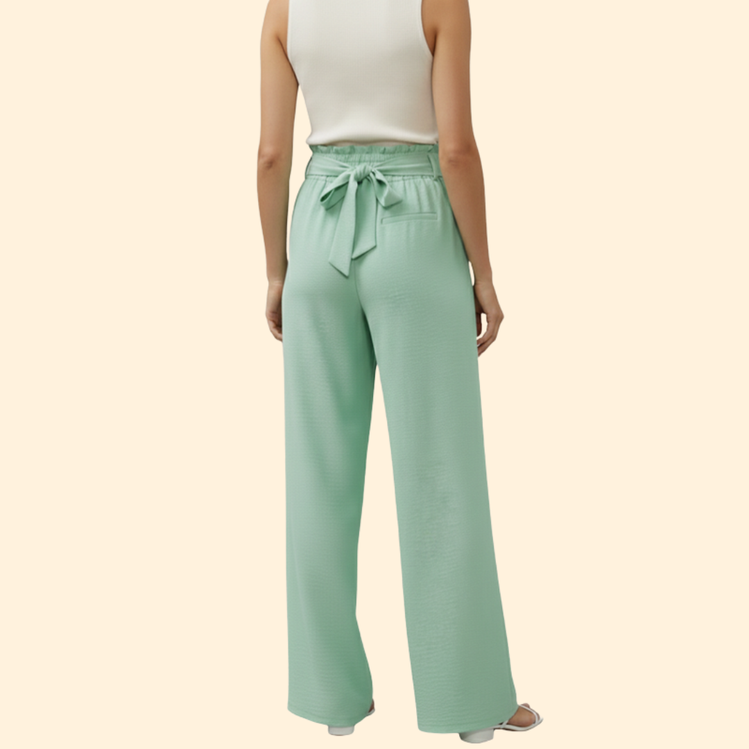 Women’s Palazzo Pants with Tie Waist Detail