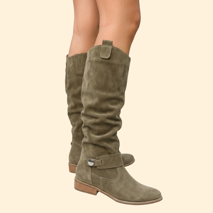 Women's Orthopedic Boots with Tall Slouch Shaft