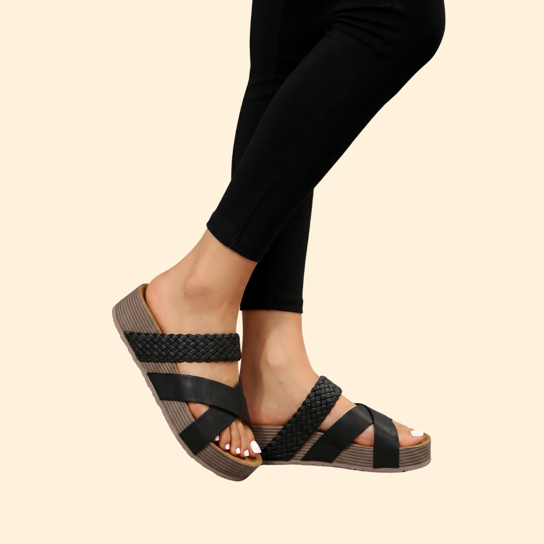 Women's Orthopedic Sandals with Woven Straps