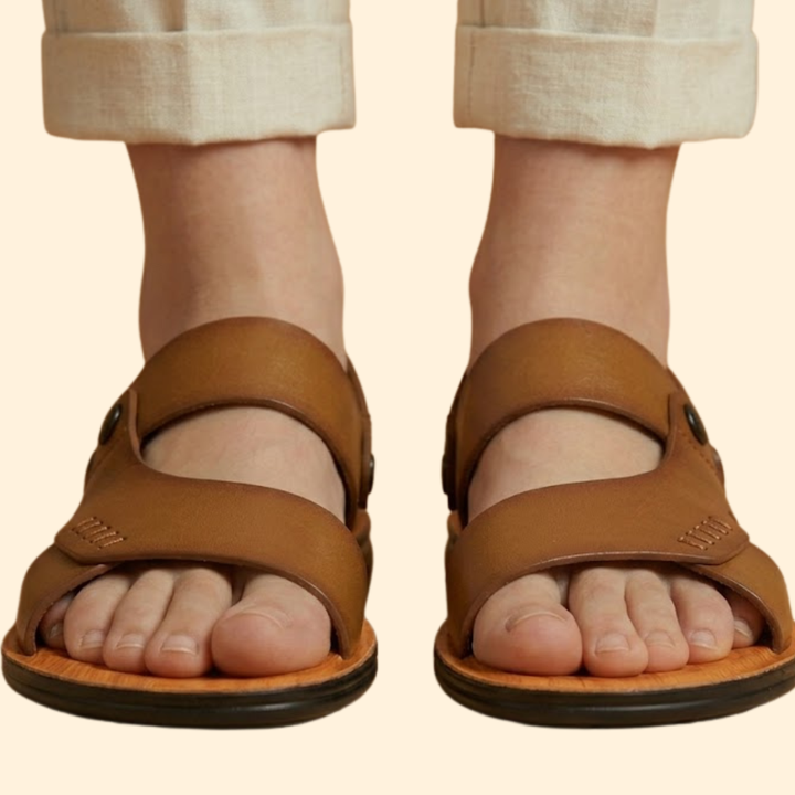 Women's Slingback Sandals with Hand-Stitched Details