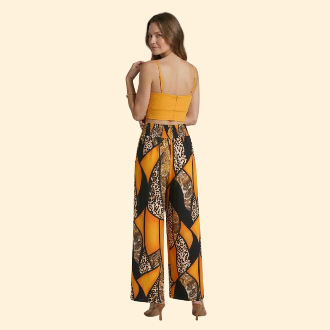 Women’s Casual Set with Smocked Waist Pants