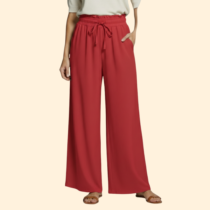 Women’s Wide-Leg Palazzo Pants with Side Pockets