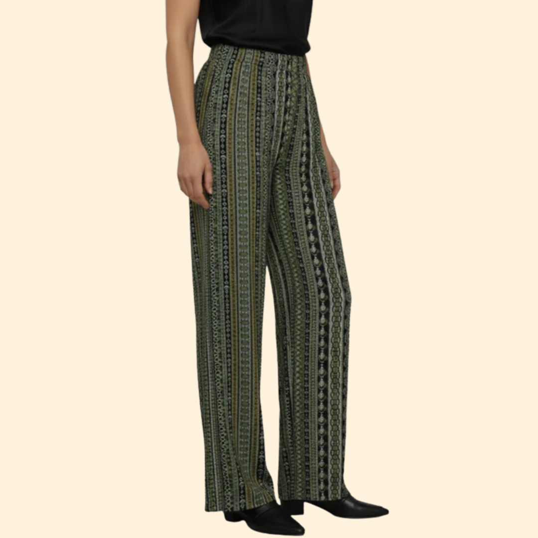 Women’s Wide-Leg Palazzo Pants with Graphic Print