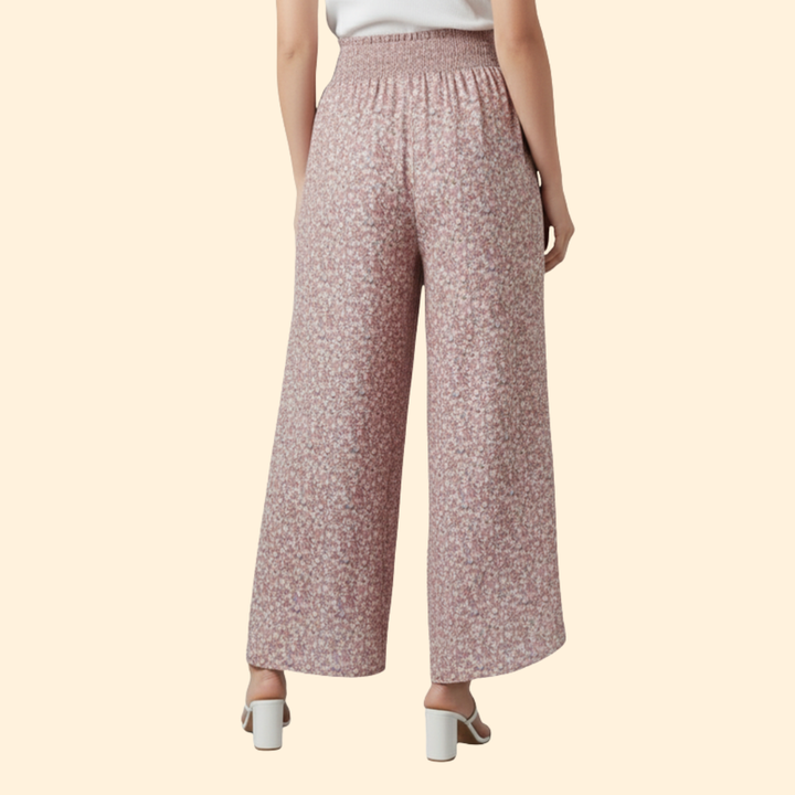 Women’s Loose Fit Pants with Printed Design
