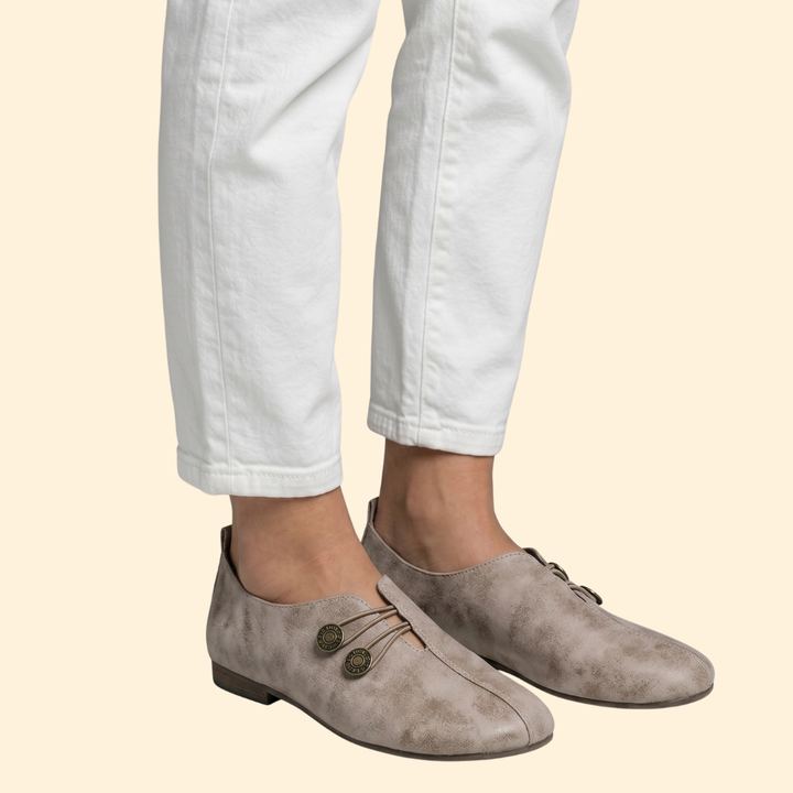 Women’s Suede Loafers with Buttons