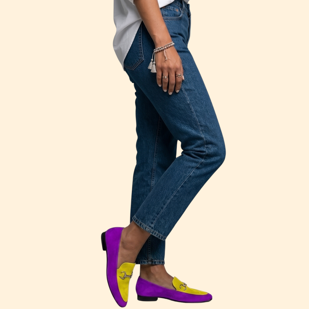 Women's Pointed Loafers with Horsebit Hardware