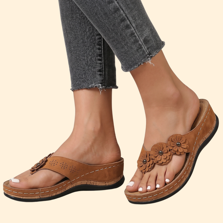 Women's Orthopedic Sandals with Appliqué