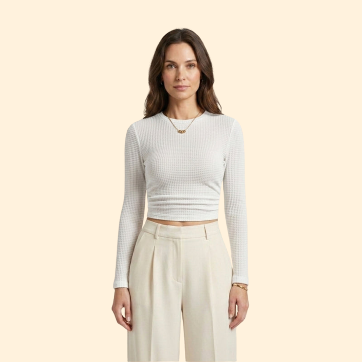 Women’s Crop Top with Mock Neckline