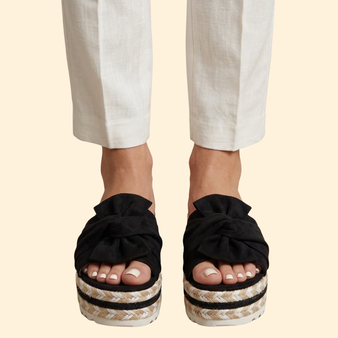 Women's Wedge Sandals with Bow