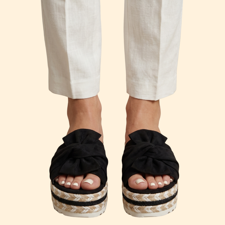 Women's Wedge Sandals with Bow