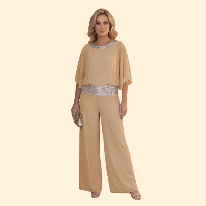 Women’s Elegant Jumpsuit with Sequin Detail