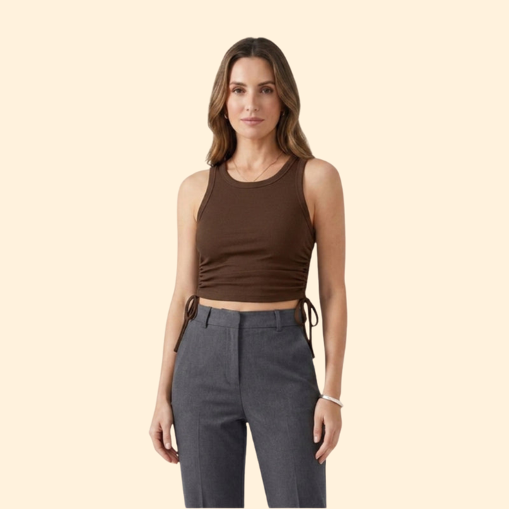 Women’s Crop Top with Crew Neckline
