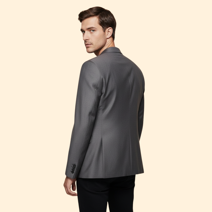 Men’s Blazer with Single Button Closure