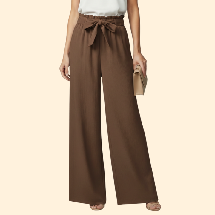 Women’s High Waist Pants with Tie Belt
