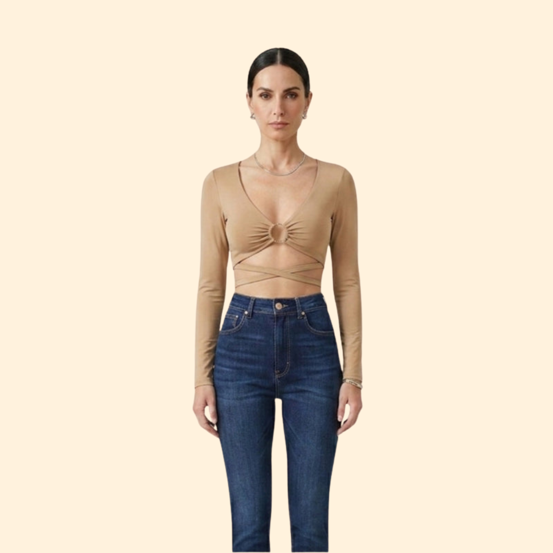 Women’s Crop Top with Ring Detail and Straps