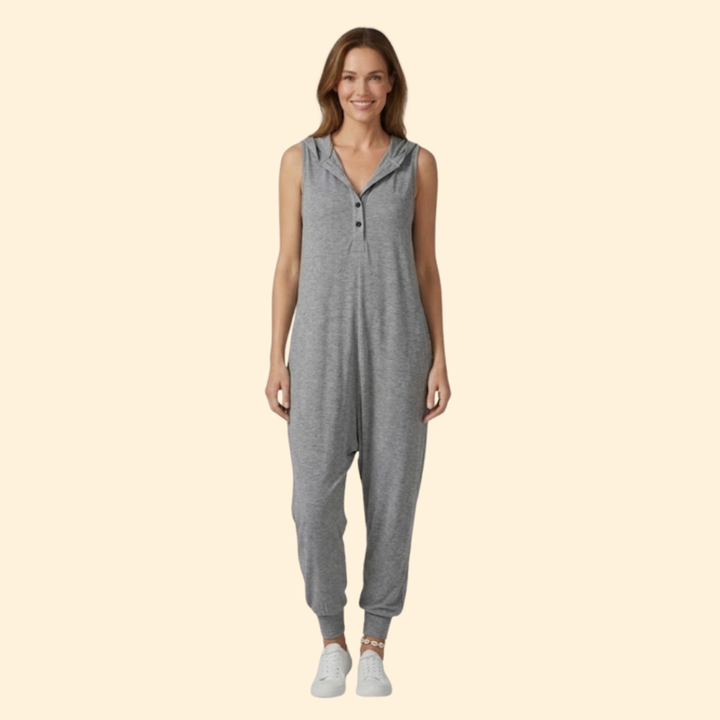 Women’s Casual Jumpsuit Button Front