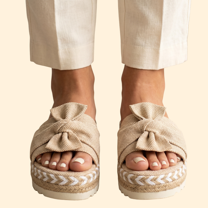 Women's Wedge Sandals with Bow