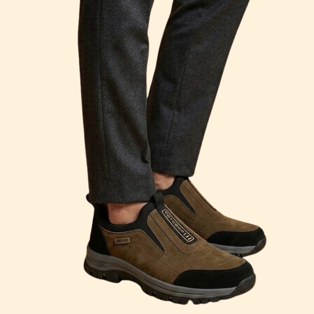 Men’s Textured Sole Shoes with Orthopedic Support