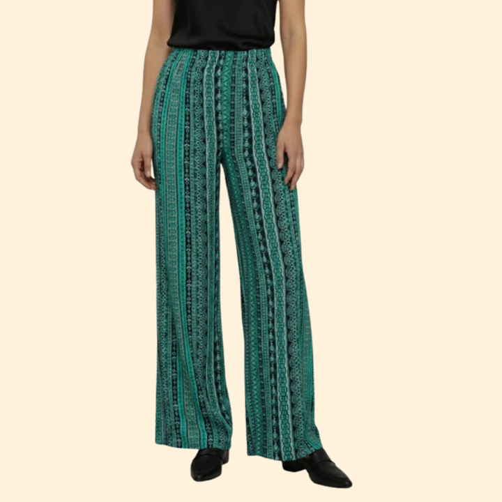 Women’s Wide-Leg Palazzo Pants with Graphic Print