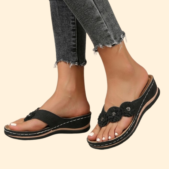 Women's Orthopedic Sandals with Appliqué