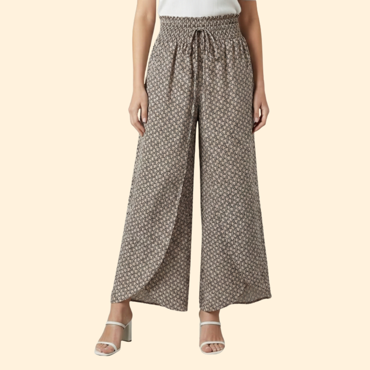 Women’s Loose Fit Pants with Printed Design