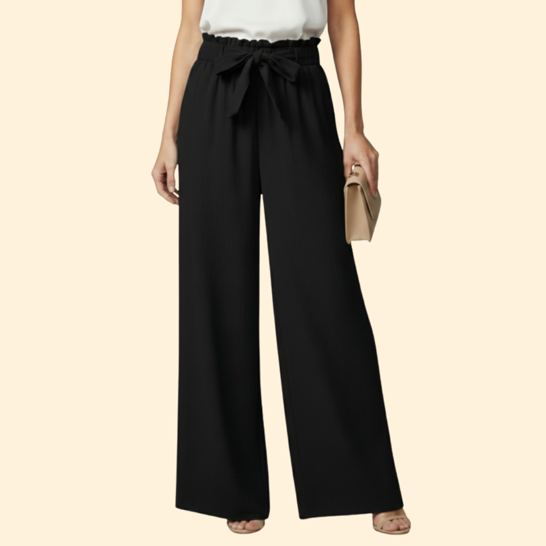 Women’s High Waist Pants with Tie Belt