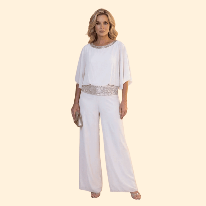 Women’s Elegant Jumpsuit with Sequin Detail