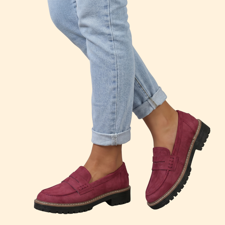 Women’s Suede Loafers with Platform