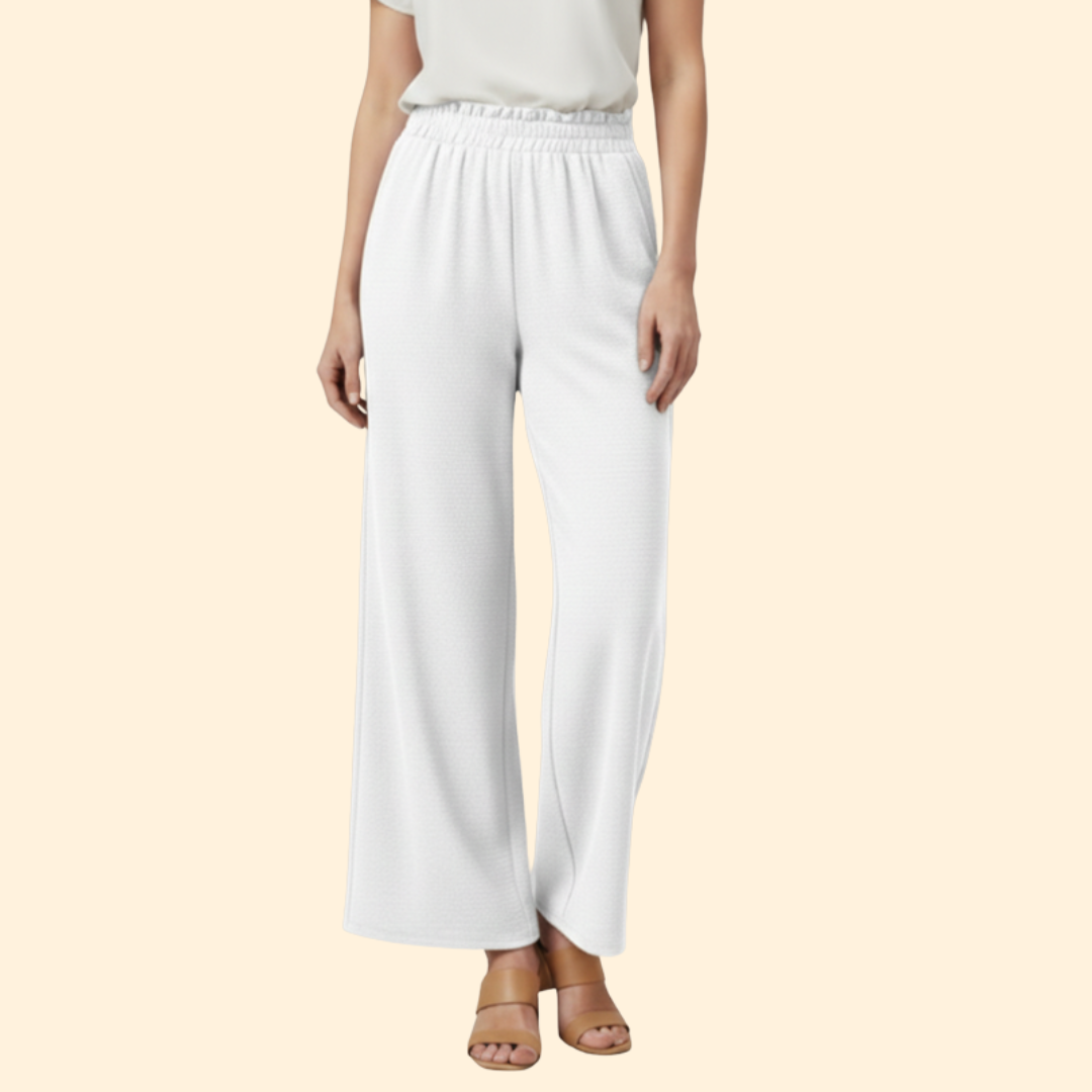 Women’s Wide-Leg Palazzo Pants with Elastic Waist