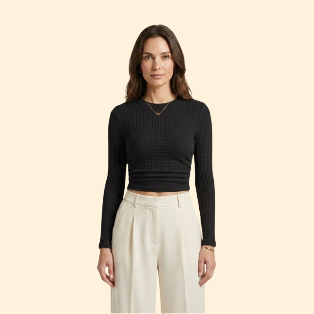 Women’s Crop Top with Mock Neckline