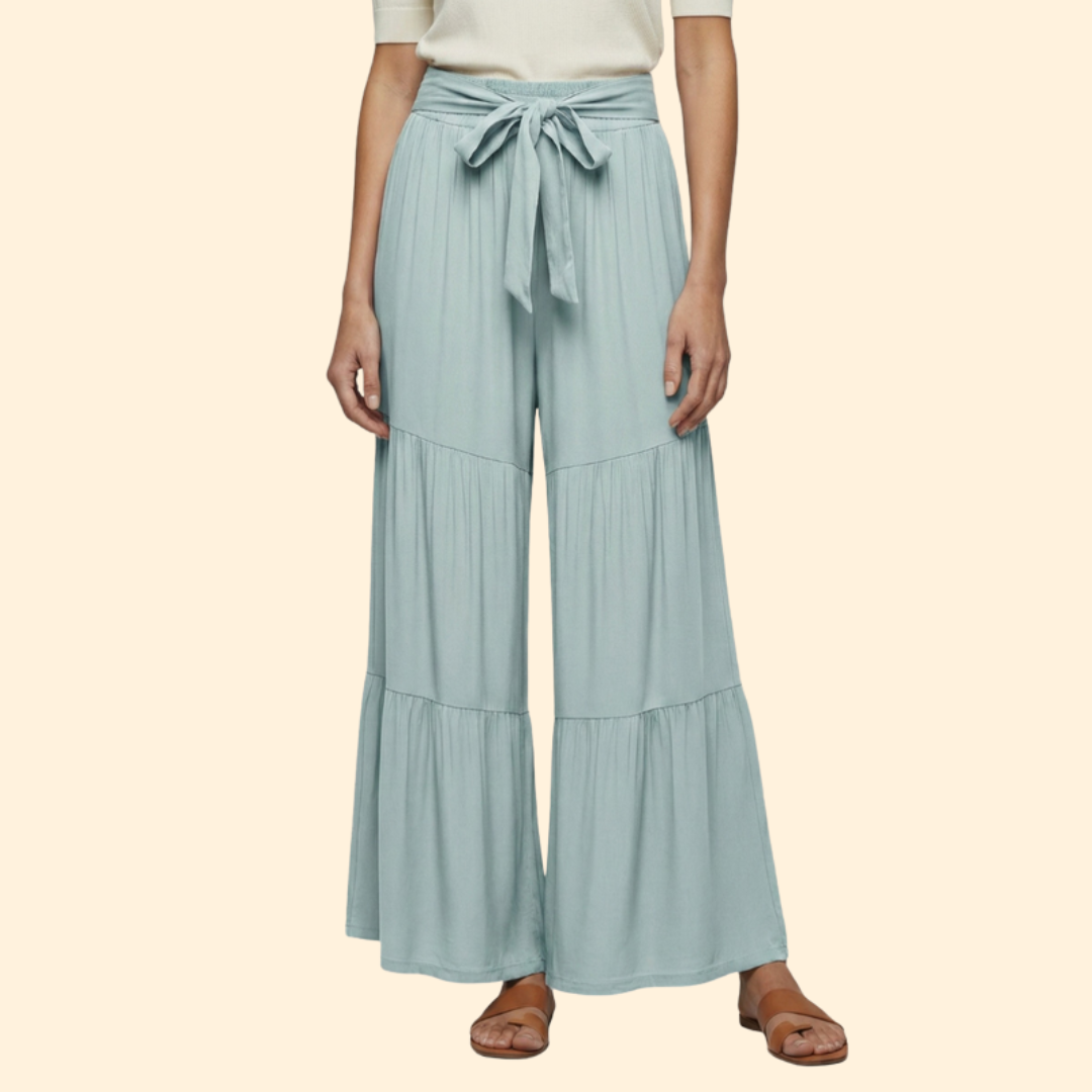 Women’s Wide Leg Pants with Tie Waist