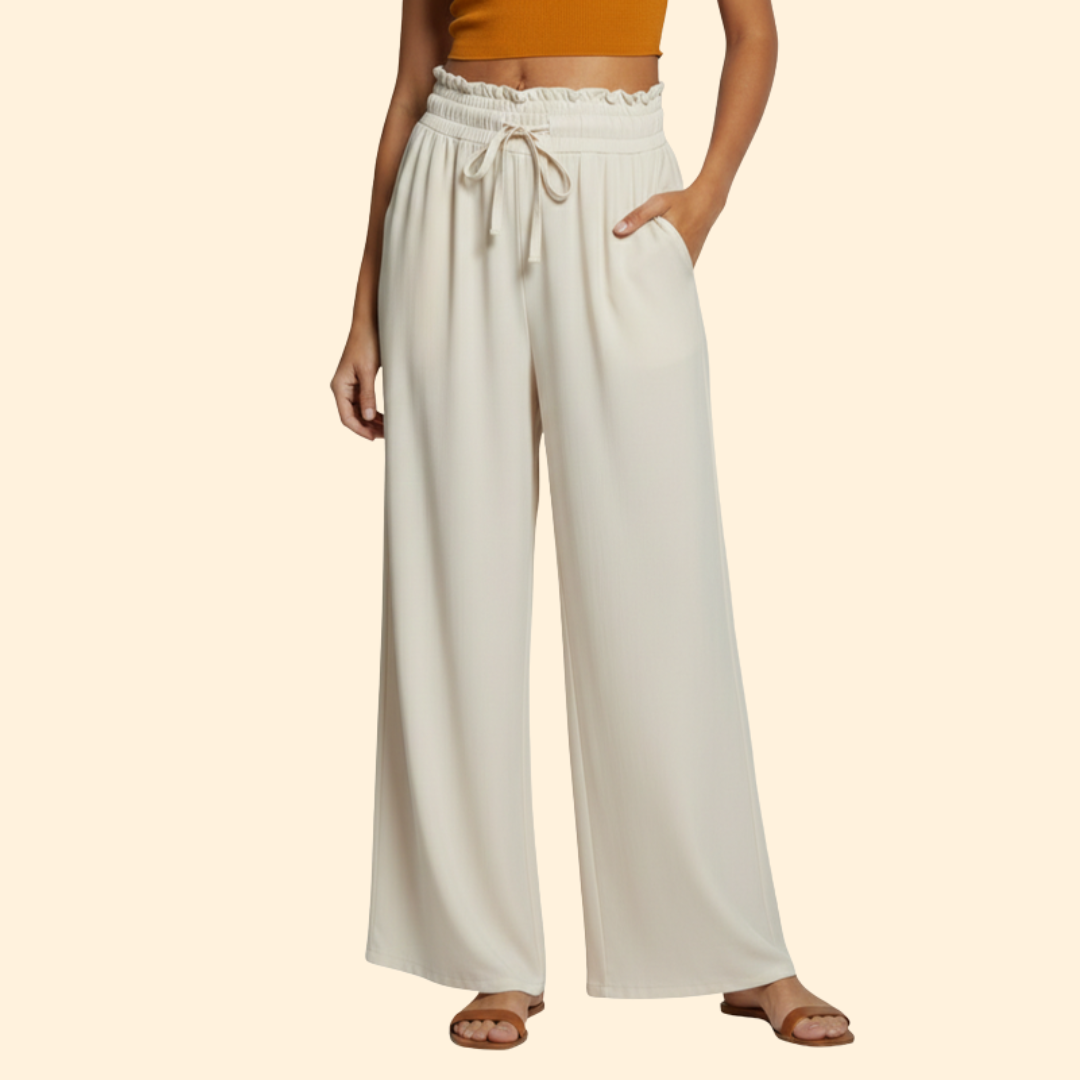 Women’s Wide-Leg Palazzo Pants with Side Pockets