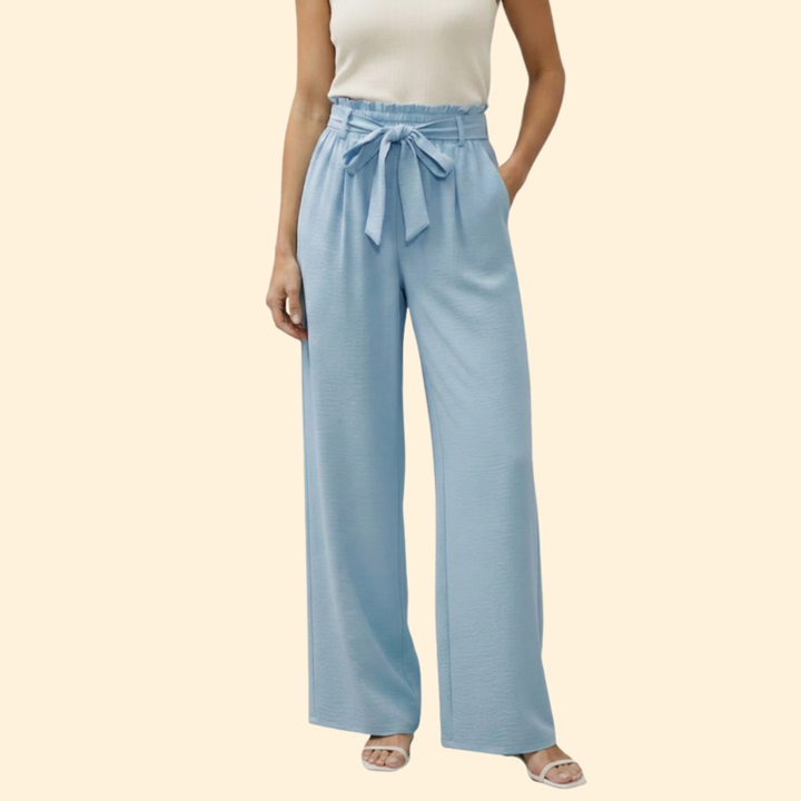 Women’s Palazzo Pants with Tie Waist Detail