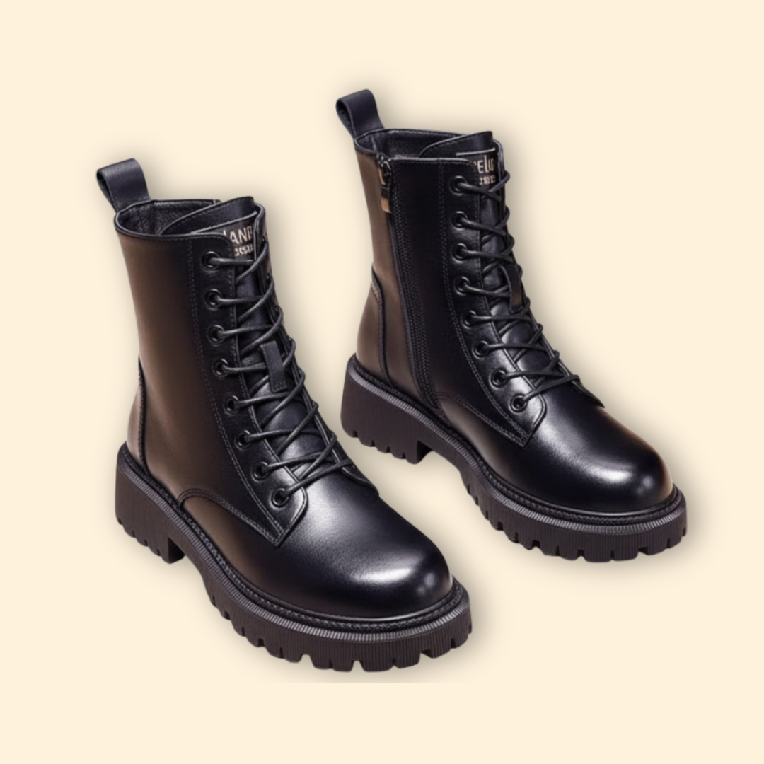 Women’s Lace-Up Boots with Chunky Sole