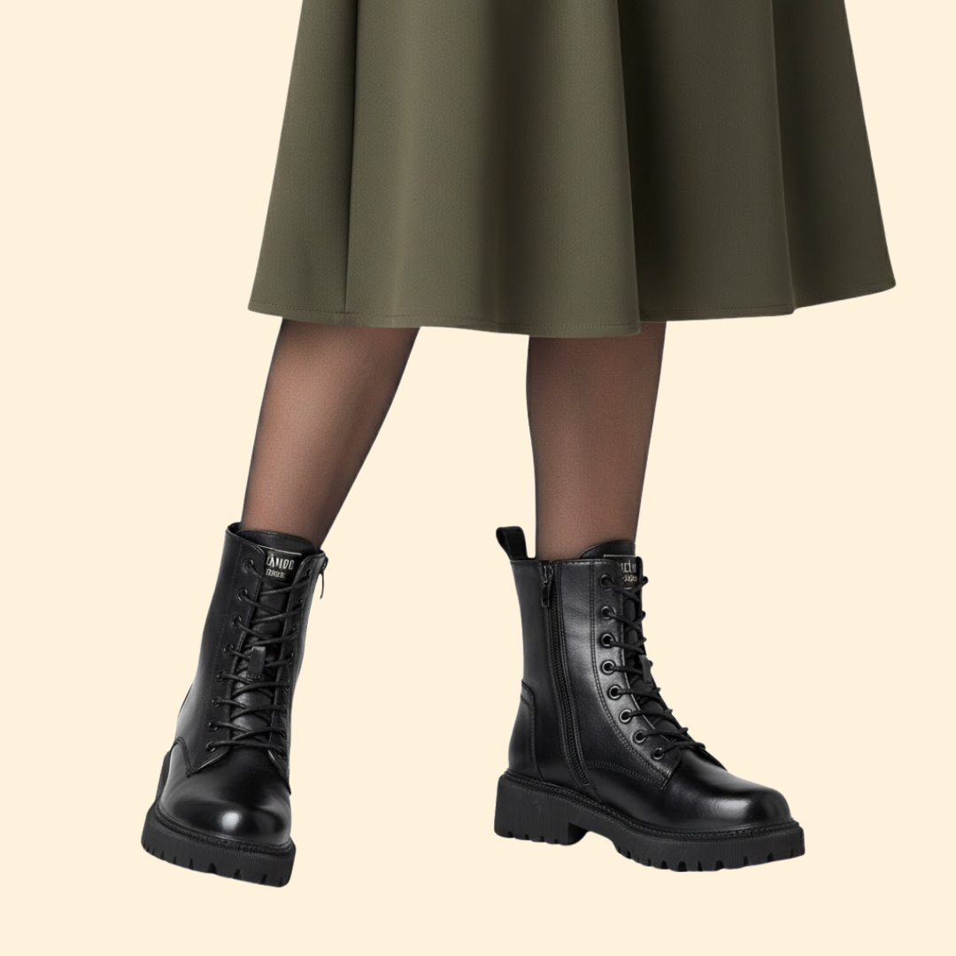 Women’s Lace-Up Boots with Chunky Sole