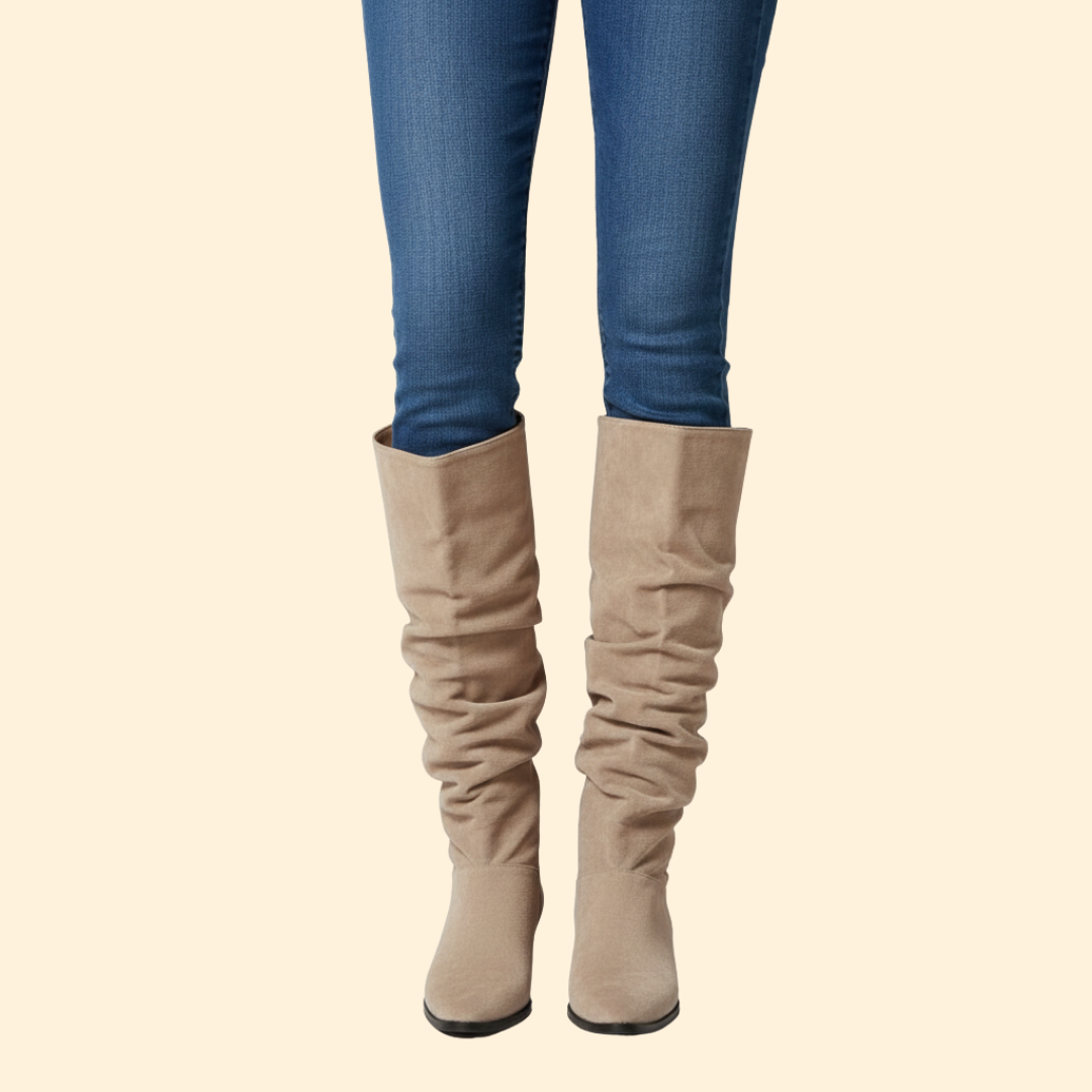 Women’s Knee-High Boots with Block Heel
