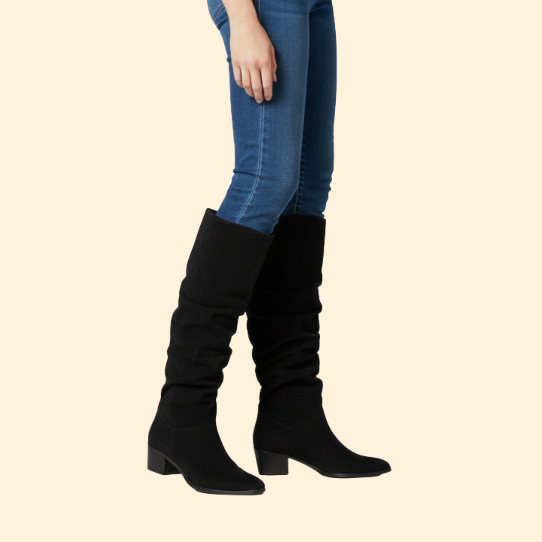 Women’s Knee-High Boots with Block Heel