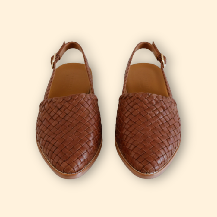 Women’s Slingback Shoes with Woven Upper