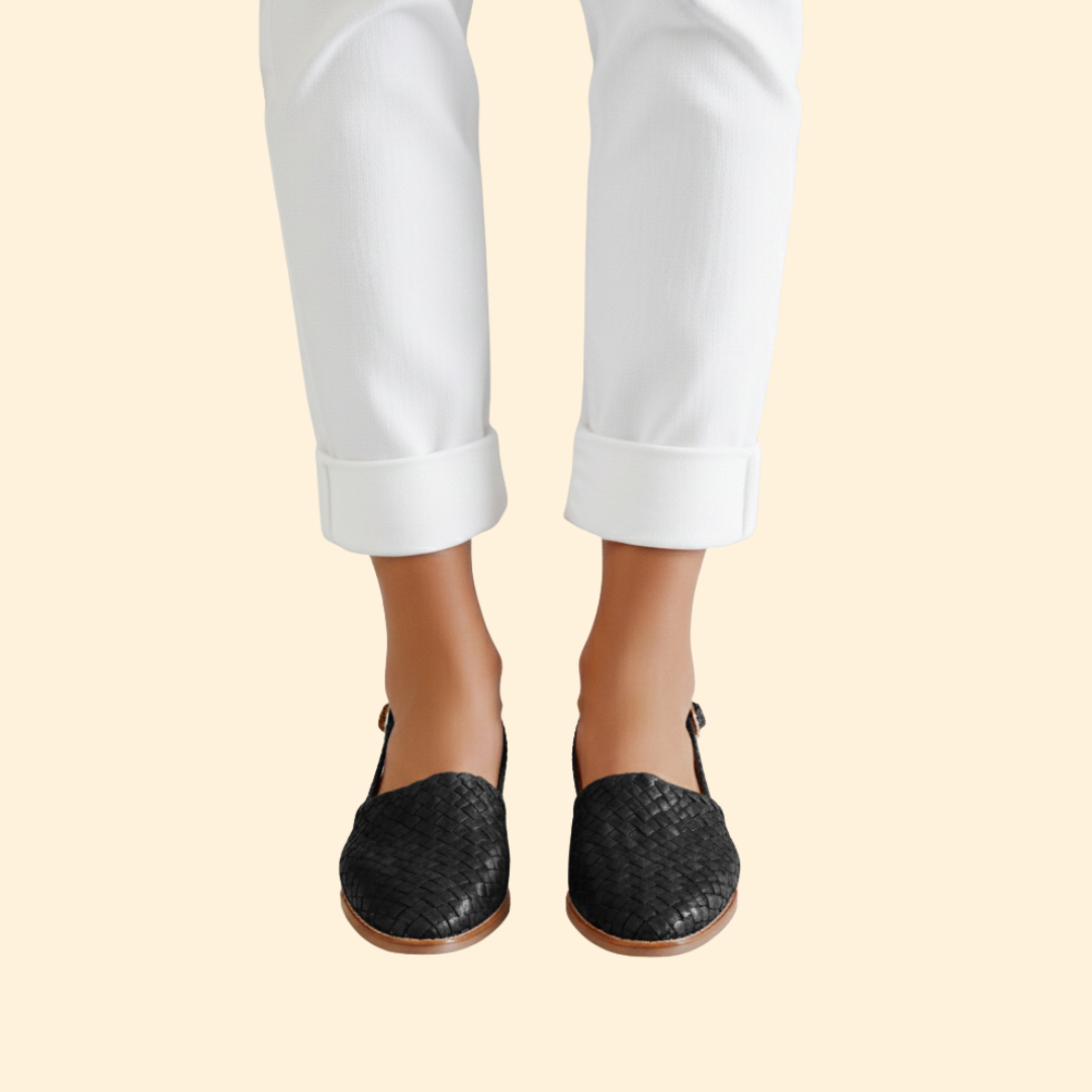 Women’s Slingback Shoes with Woven Upper