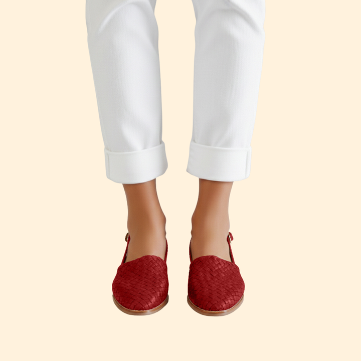 Women’s Slingback Shoes with Woven Upper