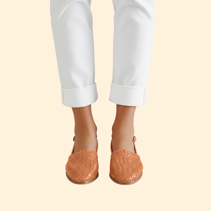 Women’s Slingback Shoes with Woven Upper