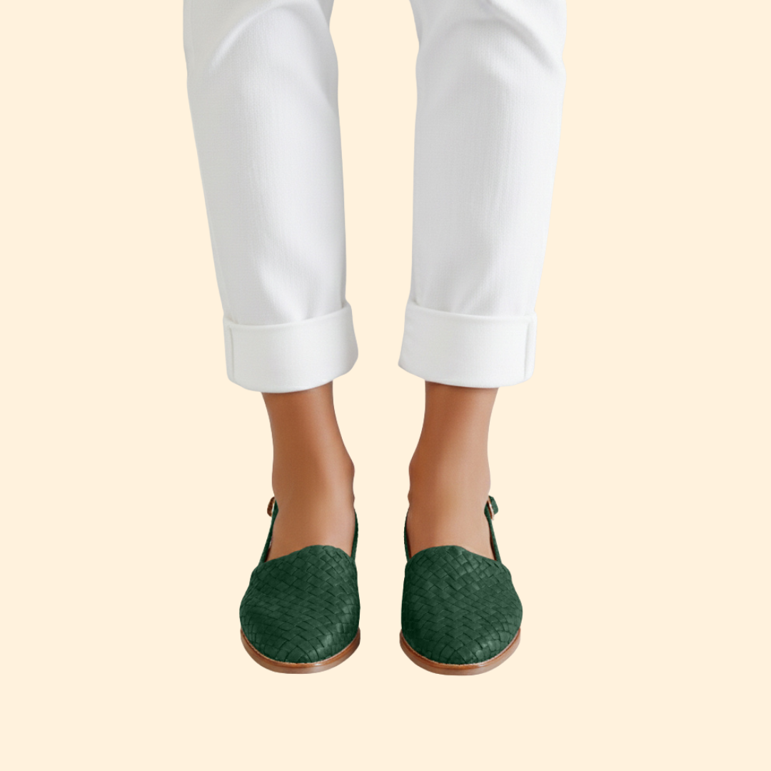 Women’s Slingback Shoes with Woven Upper