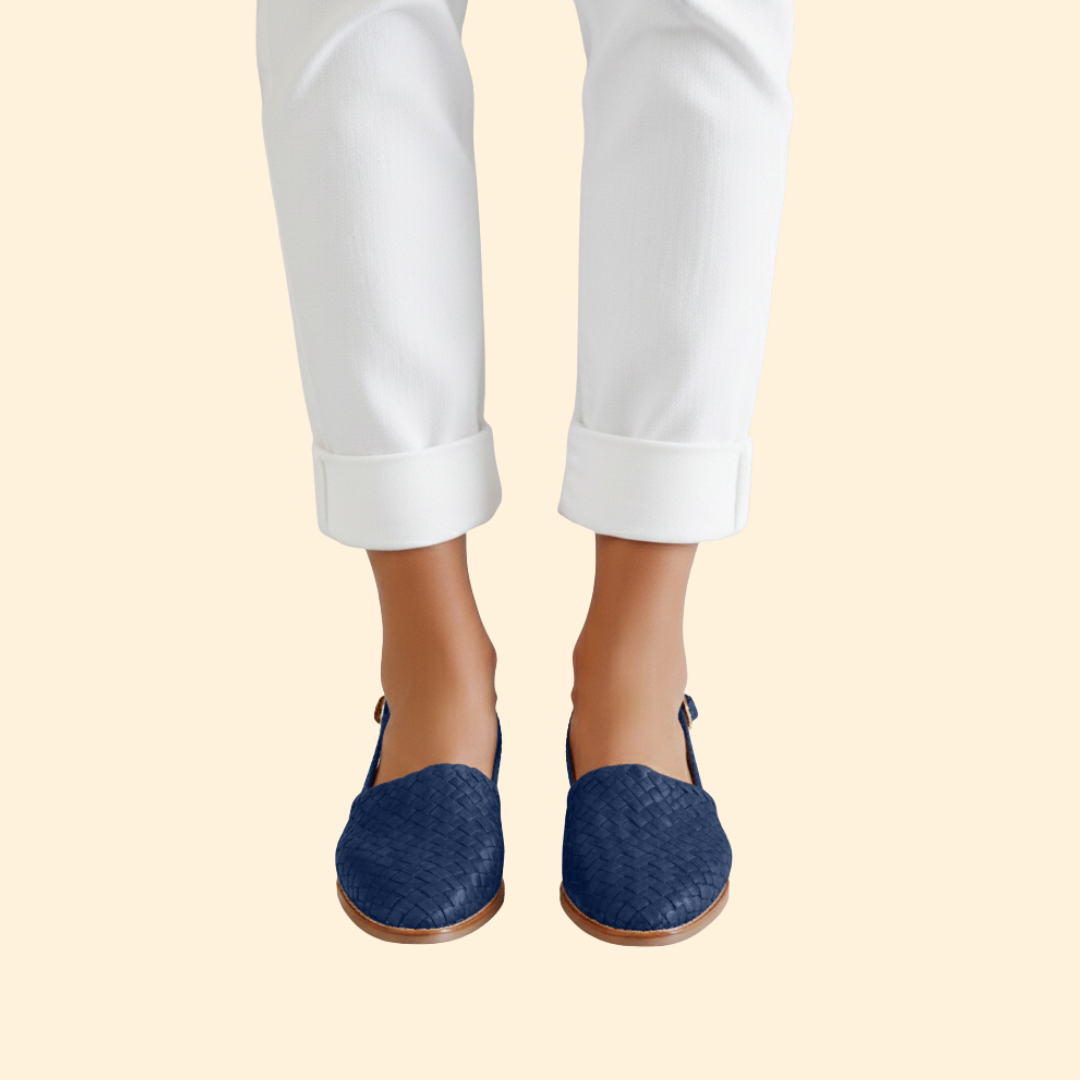 Women’s Slingback Shoes with Woven Upper