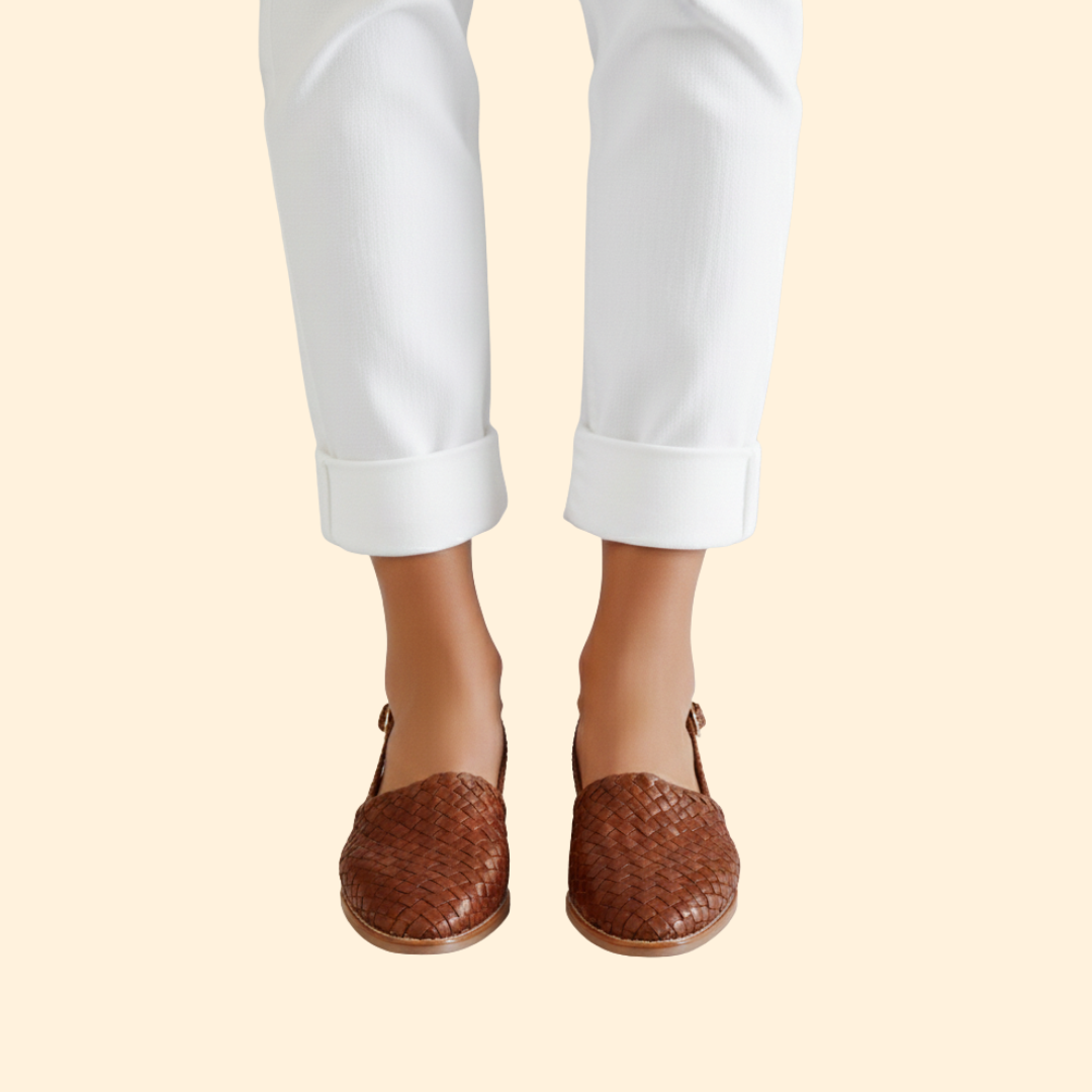 Women’s Slingback Shoes with Woven Upper