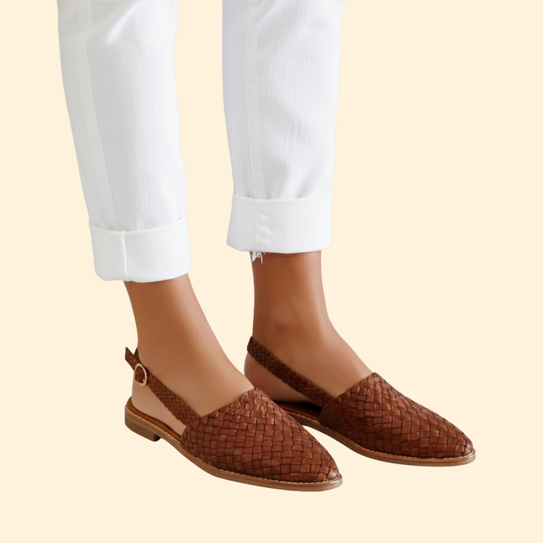 Women’s Slingback Shoes with Woven Upper