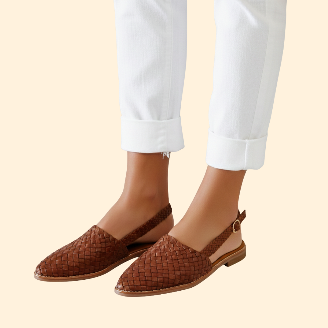 Women’s Slingback Shoes with Woven Upper